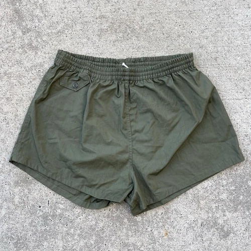 1968 Vietnam Era Swim Trunks Military Poplin OG107 Sz XL (40-43) Vintage Shorts