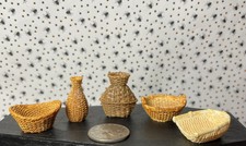 Dollhouse Miniature 5 Wicker Style Wickerware