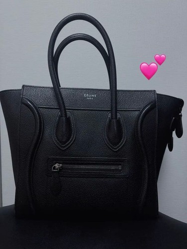 CELINE Luggage Micro Black All Black Silver Hardware