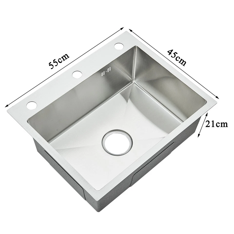 Küchenspüle Edelstahl Einbauspüle Spülbecken Siphon mit Küchenarmatur Spüle Set - Bild 3 von 4