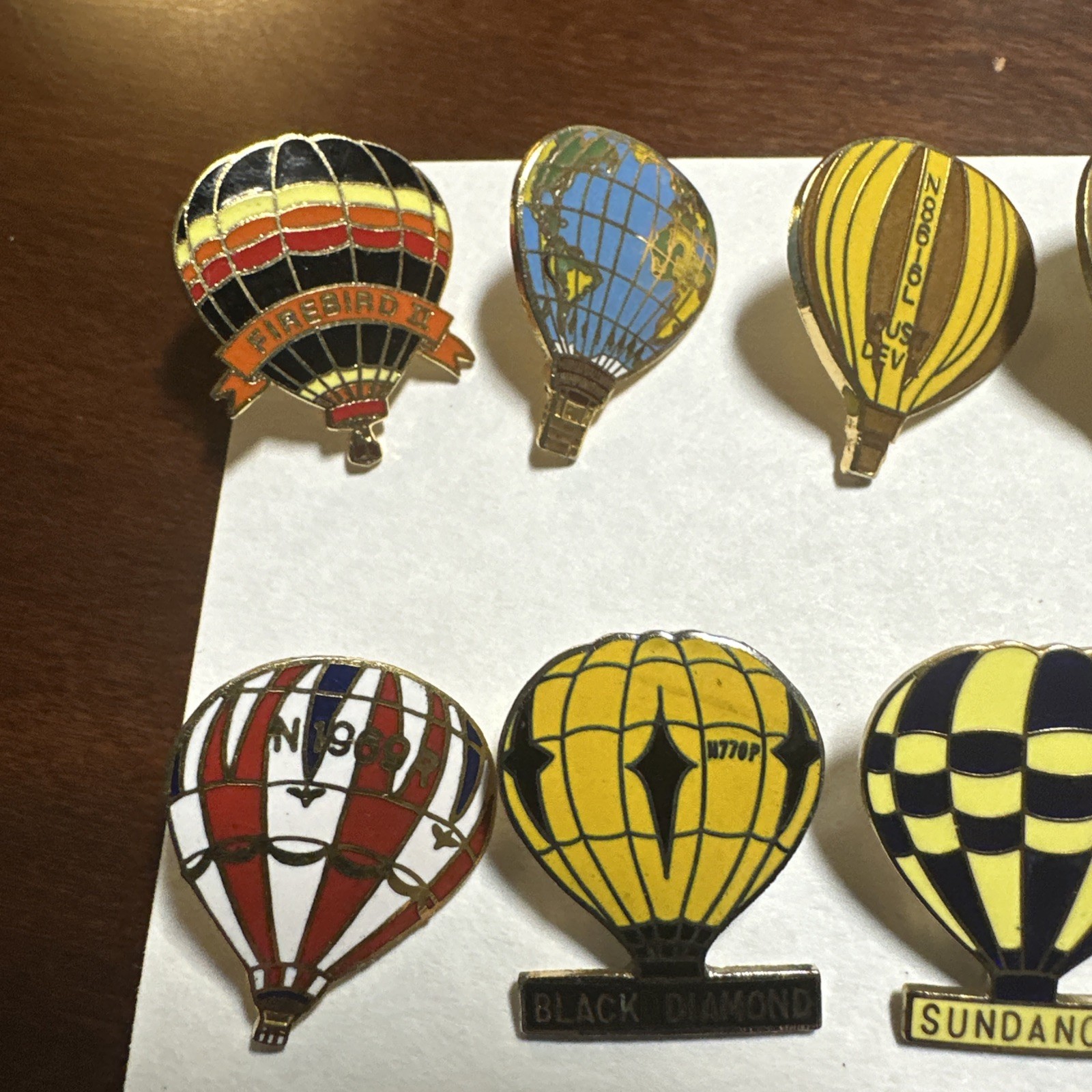 Lot of 12 Vintage Albuquerque Hot Air Balloon Enamel Lapel Pins Very Rare B17