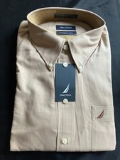 Nautica Oxford Button Down Shirt Men's Size 17.5 34/35 NEW 17 1/2 Cotton 100