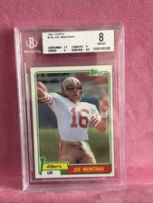 JOE MONTANA 1981 Topps #216 (RC) BGS 8 NM SAN FRANCISCO 49ers NFL