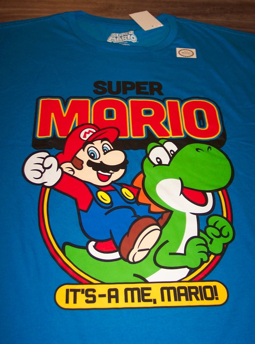 Nintendo SUPER MARIO BROS. YOSHI MARIO T-Shirt Big And Tall 4XB