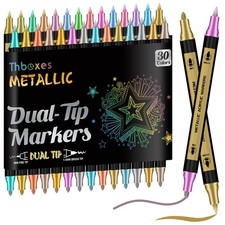 Thboxes 30 Colors Metallic Marker 1 Count Pack of 30 , Multicolor