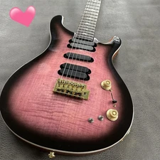 Handmade PRS Electric Guitar: Lavender Pink, H-S-H, Rosewood Fretboard