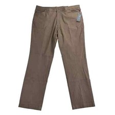 Tommy Hilfiger Mens TH Flex Finn Modern Fit Twill Pants Tobacco Brown 40x32