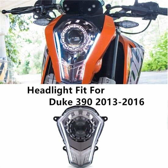 Hammer hun er Spild Full LED Headlight Assembly Motorcycle Headlamp For KTM Duke 390 2013- 2016  | eBay