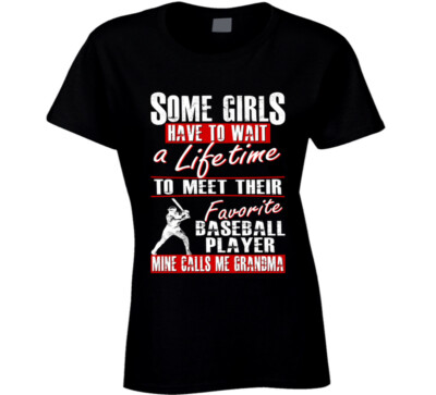 The Grandma Baseball T Shirt - My Grandson Is My Favorite Baseball Player