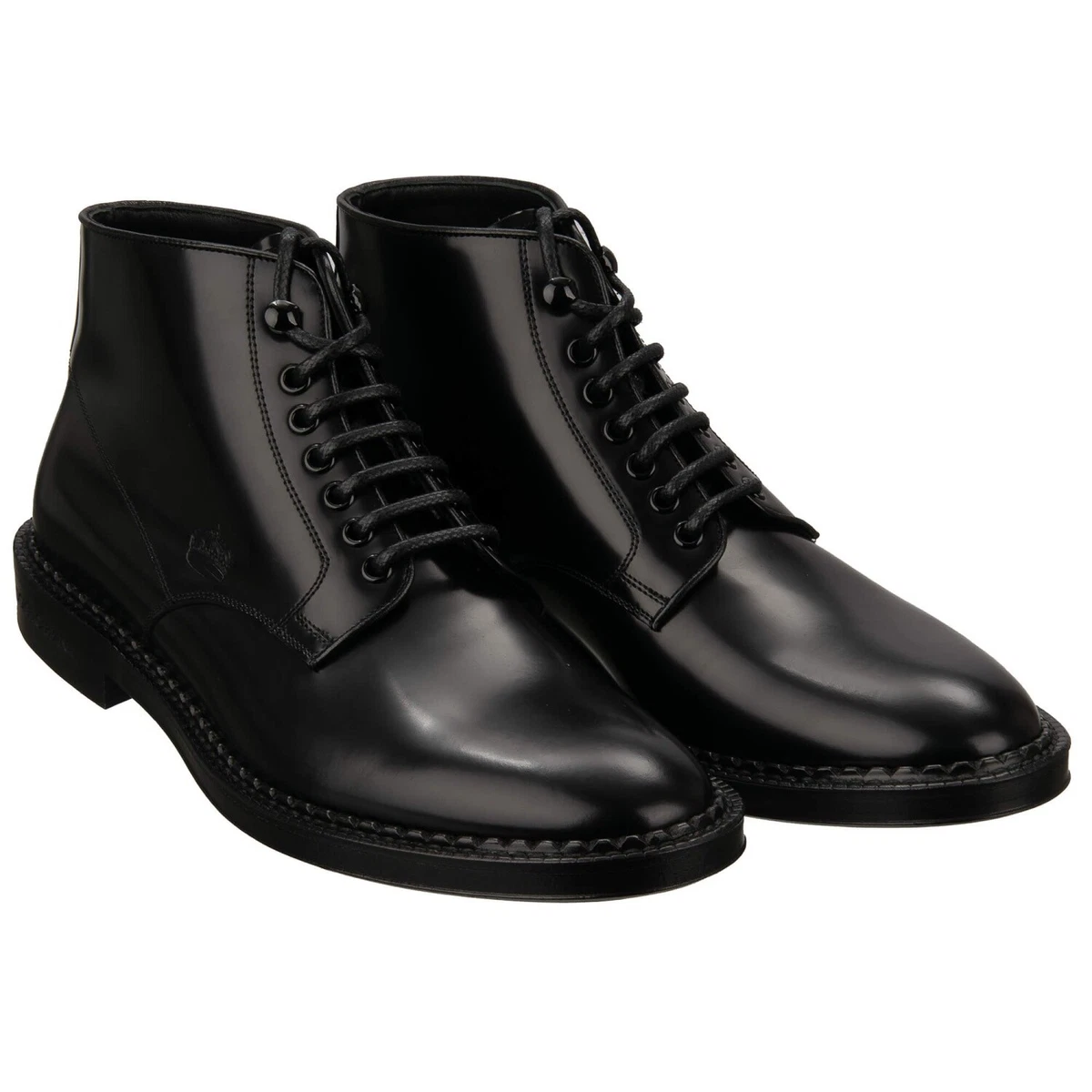 Bottes Chelsea Dolce&Gabbana Noir Fourrure Cuir - Taille EU 41.5 Neuf