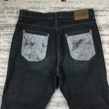 Nautica Jeans Mens 38x32 Straight Dark Wash Blue Denim Made In USA Cotton Adult