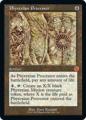 1 x Phyrexian Processor - Retro Schematic - The Brothers' War: Retro Frame Artif