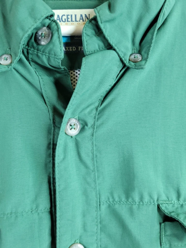 Camisa Magellan Beef O'Bradys Logo Verde Ligera Manga Corta Para Hombres 3XL Foto 3 de 4