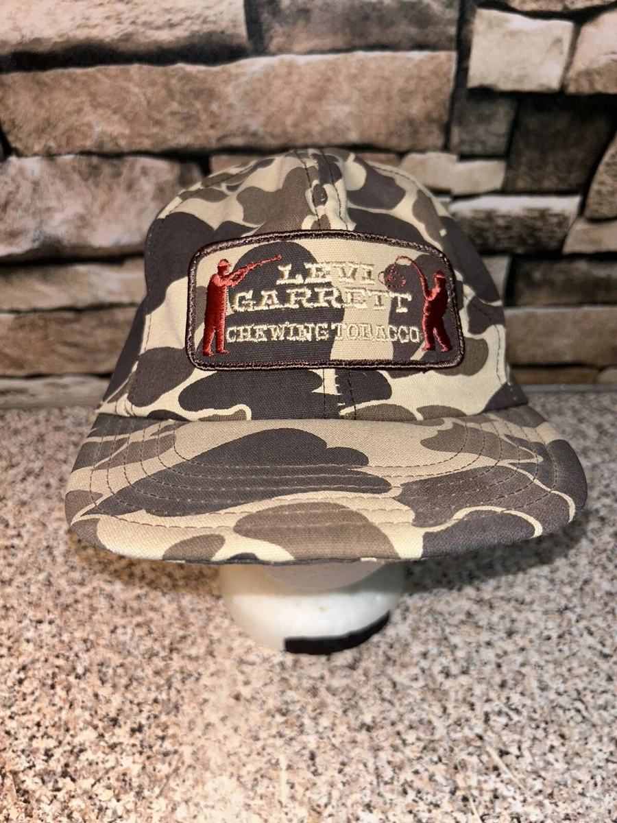 Vintage Levi Garrett Chewing Tobacco Fishing Patch Camo Hat eBay