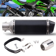 Carbon Fiber 38-51mm Exhaust Muffler Tail Pipe Slip-on For Universal Motorcycle Carbon Fiber 38-51mm Exhaust Muffler Tail Pipe Slip-on For Universal Motorcycle