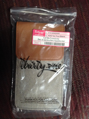 Thirty One Call Me Crossbody In Two Tone Weave with Strap