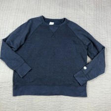 Champion Sweatshirt Men Large Dark Blue Power Blend Fleece Pullover Logo Active