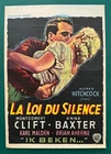 I Confess 1953 Original Belgian Film Poster Alfred Hitchcock Montgomery Clift