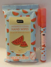 Bpure 2 Pack Watermelon Scented  Hand Sanitizer Pen & Hand Wipes