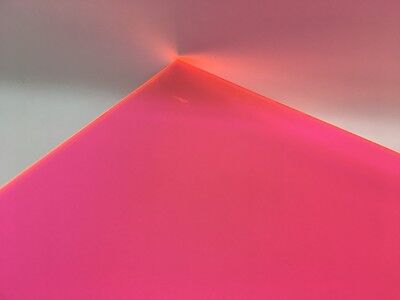 Pink//Orange Fluorescent Acrylic Plexiglass sheet 1//8/" x 12/" x 24/" #9094