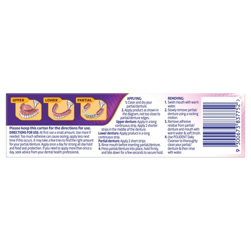 Polident MAX SEAL Denture Adhesive Cream 40g - Picture 2 of 2
