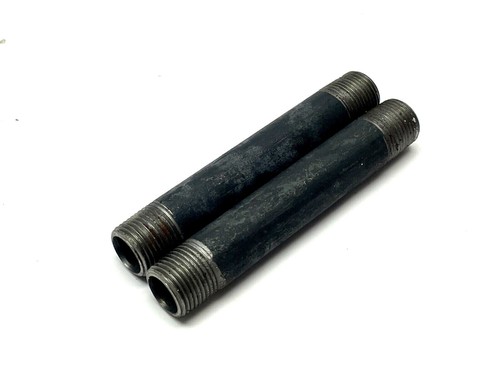 Pipe Nipples 4" Length 3/8" Thread LOT OF 2