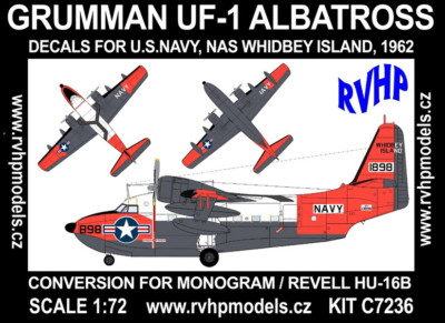 RVHP Models 1/72 Grumman UF-1 Albatross in US Navy Conversions Set