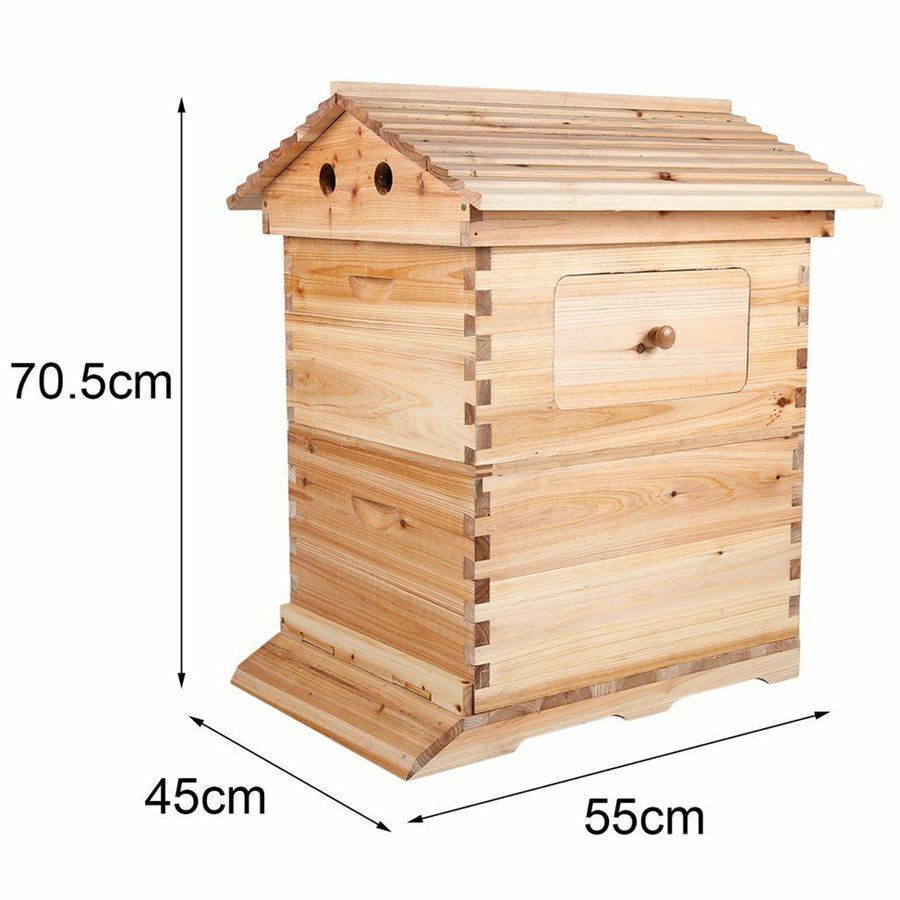 Auto Beehives Cedarwood Beekeeping Bee hive Brood + 7 Bee Frames + 2 Super boxes