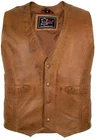 Lightweight and Soft Lamb Nappa Leather Vest in Brown Classic Suit Vest Real Leather