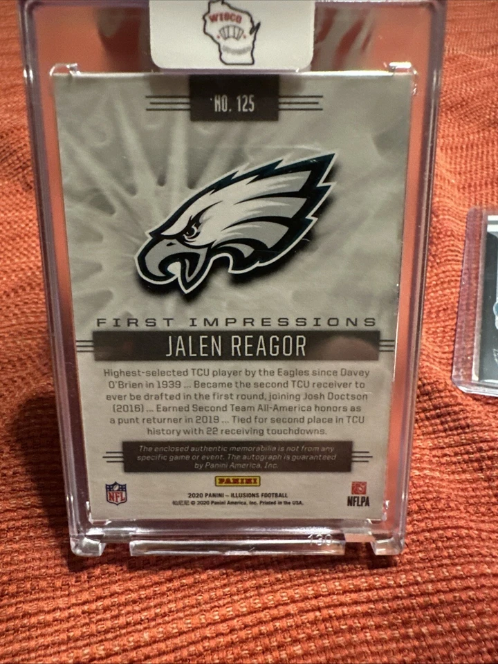 2020 Panini Illusions First Impressions Autographed Memorabilia Jalen Reagor/99 - Image 2 of 2