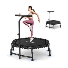 ANCHEER Trampoline, 50'' Rebounder Trampoline for Adult with Bar, Indoor Outd...
