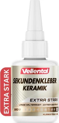 Vellental Sekundenkleber für Keramik & Porzellan extra stark 30g Porzellankleber