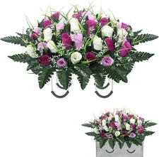 Cemetery Flowers for Grave,Headstone Flower Saddle,Flowers for Cemetery Grave...