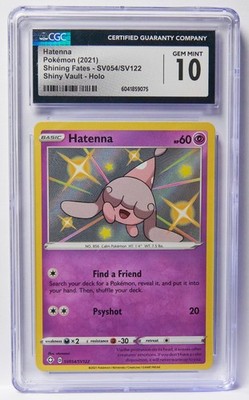 hatenna pokemon card 2021 Pokmon Black Star Promos Hatenna Holo SWSH040 CGC 8 NM/Mint