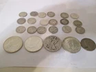 Lot of 90% Silver Coins, 4 Kennedy Half Dollars, 18 Dimes and One Quarter