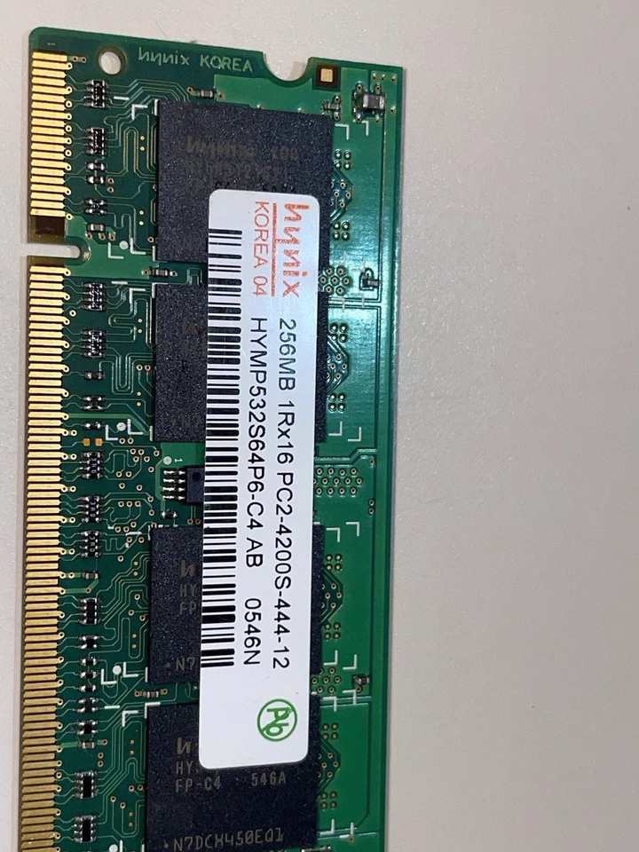 Hynix Laptop Memory (2 X 256MB) 1RX16 PC2-4200S-444-12 SODIMM (Total 512MB) - Image 4 of 4