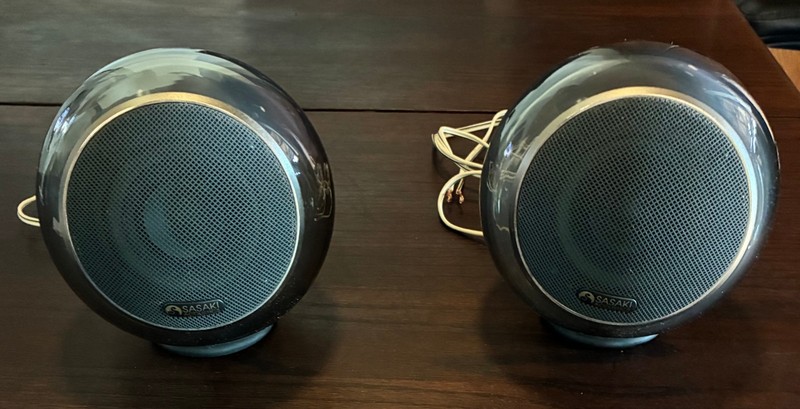 Rare  Vintage Sasaki Acoustics Crystal 2-Way Speakers