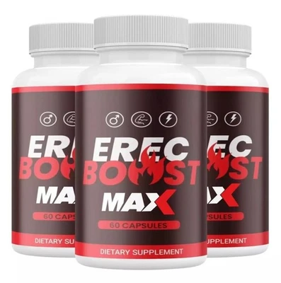 (3 Pack) Erec Boost MAX Pills Erec Booster Erec Boost High Drive for MEN(60Caps)