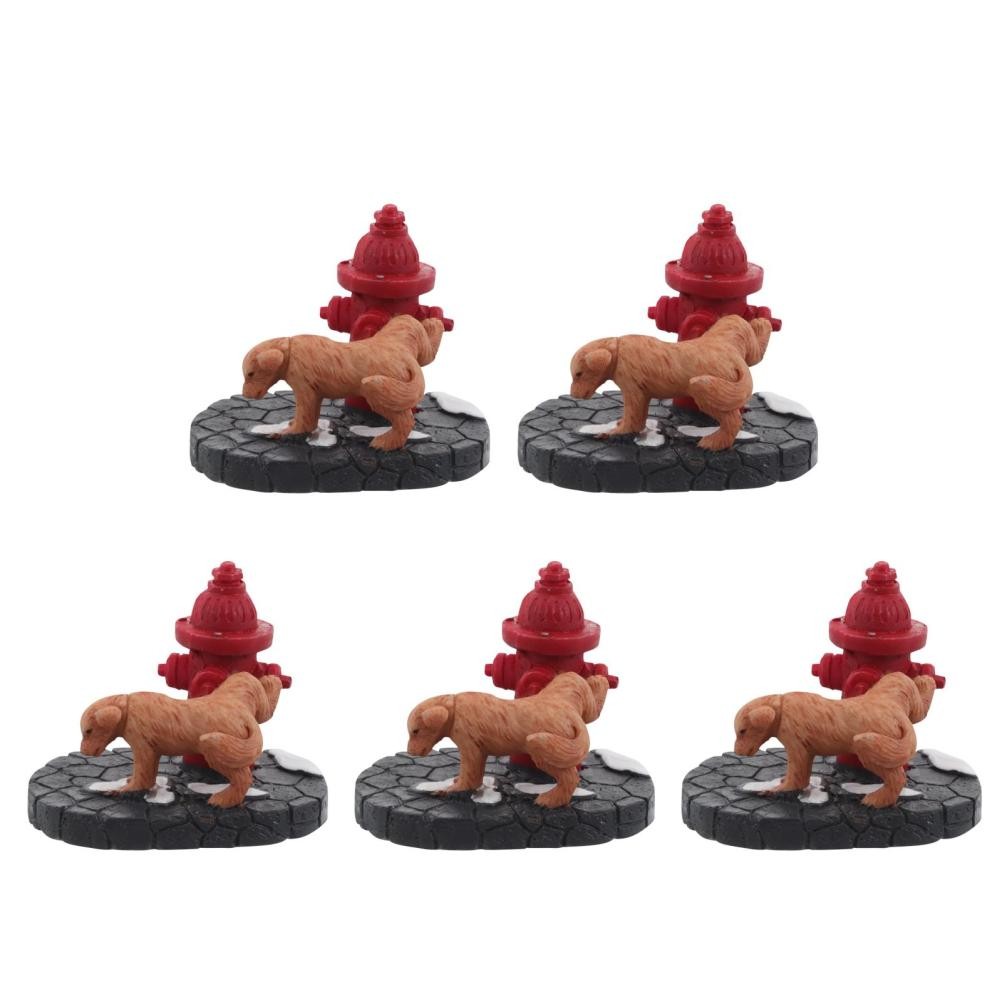 Set of 5 Accessori Da Giardino Miniatura Statuette Cani Ornamenti Per Esterni