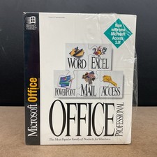 Microsoft Office Professional Version 4.3 HD 3.5 Disks Factory Sealed