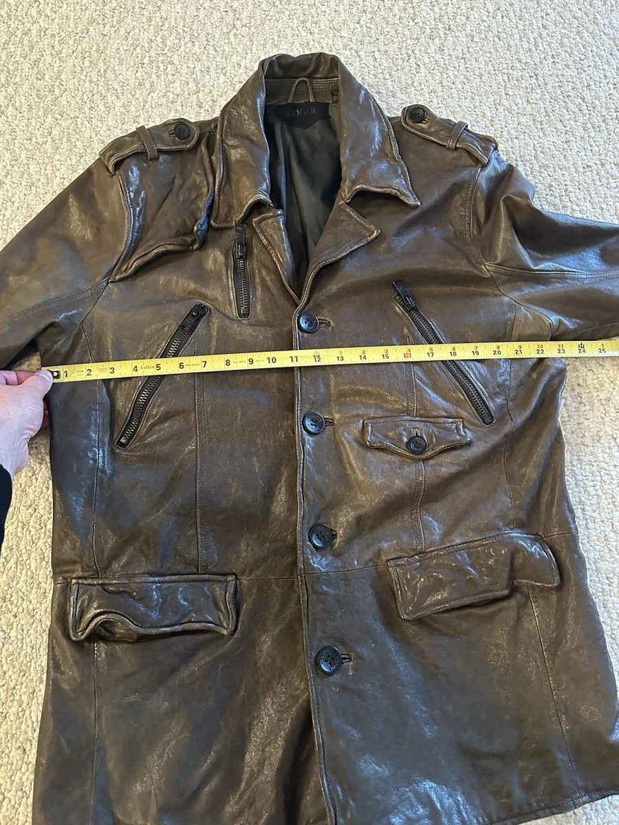 Brown Leather 1990s Vintage Outerwear Coats & Jackets for Men