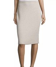 EILEEN FISHER Skirt THE ICONS Washable Wool Knit Crepe Icon Sea Salt NWT 198