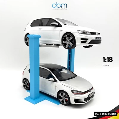 CREATIVE MANUFACTURE Hebebühne für 1:18 Fahrzeug als Bausatz Auto Modellbau Diorama Modell Vitrine