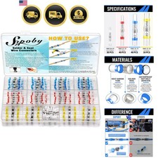 120PCS Solder Seal Wire Connectors - Heat Shrink Waterproof Solder Butt Conne...