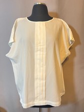 Vintage Lucky Winner Women's Linen Pullover Riffle Blouse Sleeveless Made in USA