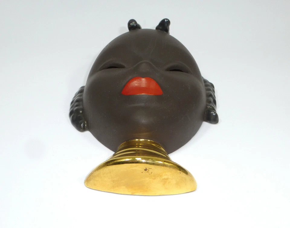 Goldscheider Wall Mask 1940er Years Original Label - Image 3 of 4