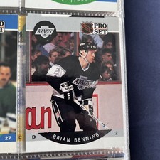 1990-91 Pro Set Hockey Card Brian Benning Los Angeles Kings #114