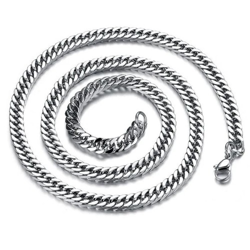 8/10/12/14mm Fashion Stainless Steel Cuban Chain Necklace For Men Women Jewelry - Picture 2 of 5