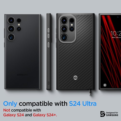 Spigen [Enzo Aramid] Etui na telefon do Samsung Galaxy S24 Ultra | Odporne na wstrząsy etui - Zdjęcie 4 z 13