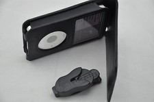 Black Leather Case Cover for iPod Classic 7th Gen 160GB Classic 6th 80GB 120GB